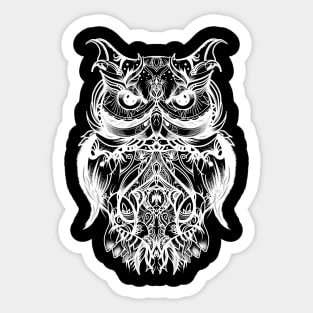 Owl in white Sticker